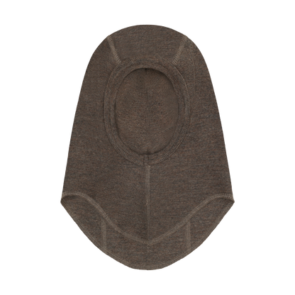 Kominiarka Balaclava Wool Rib BROWN MELANGE