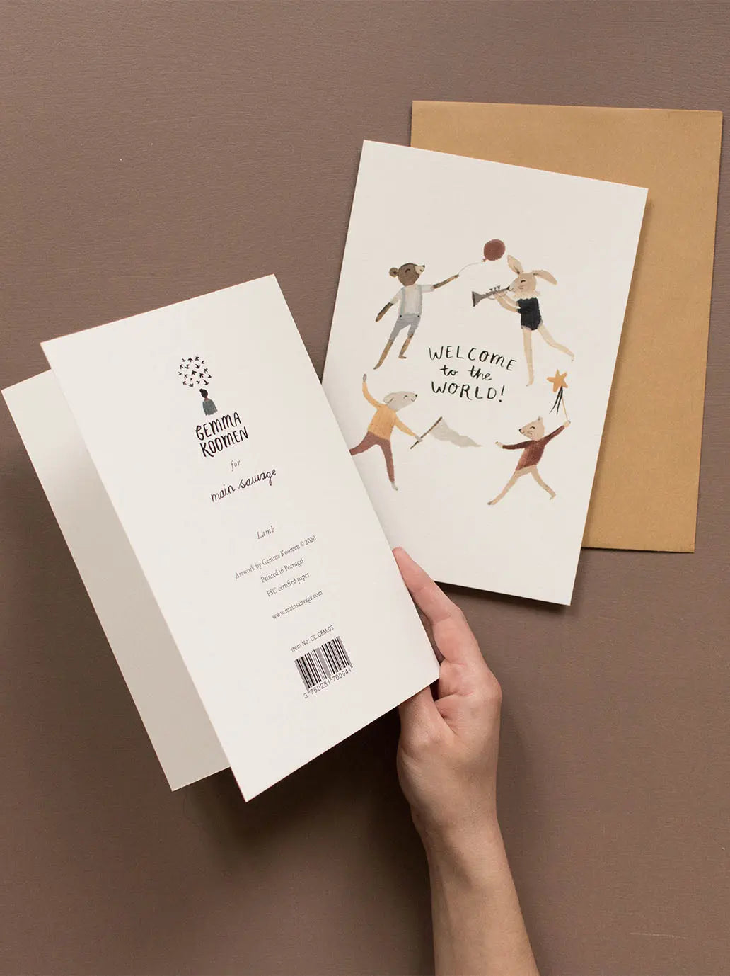 kartka na życzenia Main Sauvage BÉBÉ Concept