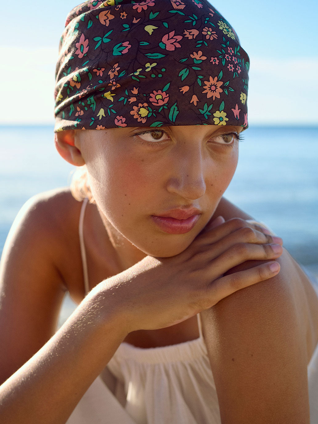 Bawełniana bandana Hilma COFFEE