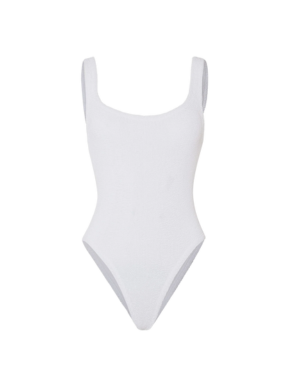 Square Neck swimsuit WHITE