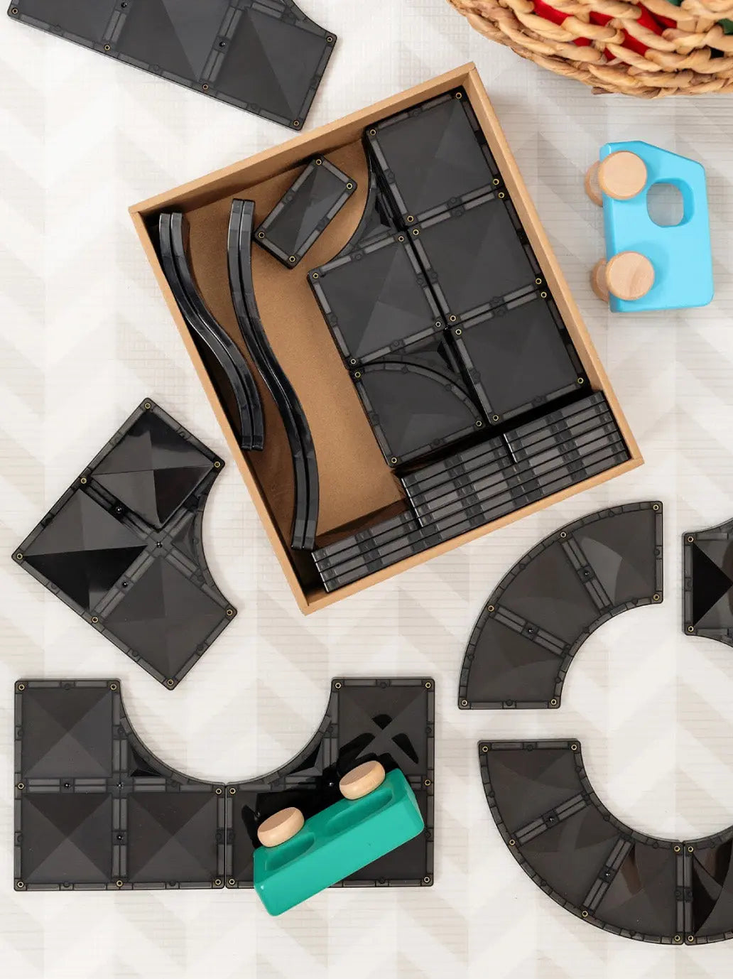 Klocki magnetyczne drogi Creative Roads Pack Connetix BÉBÉ Concept 