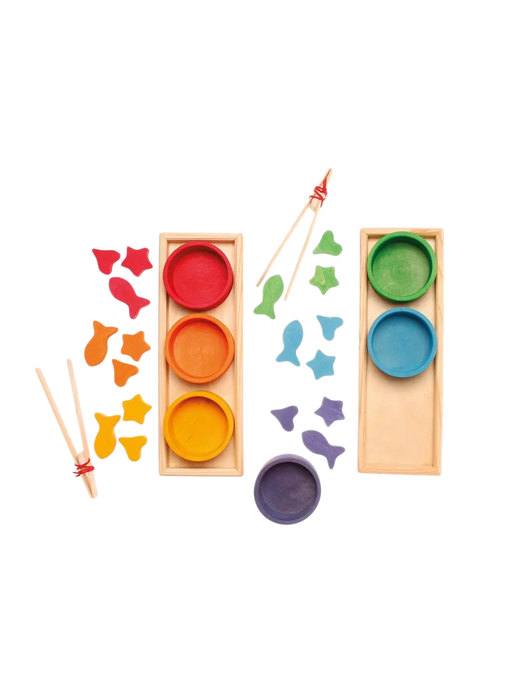 Drewniane miseczki do sortowania Grimm's BÉBÉ Concept