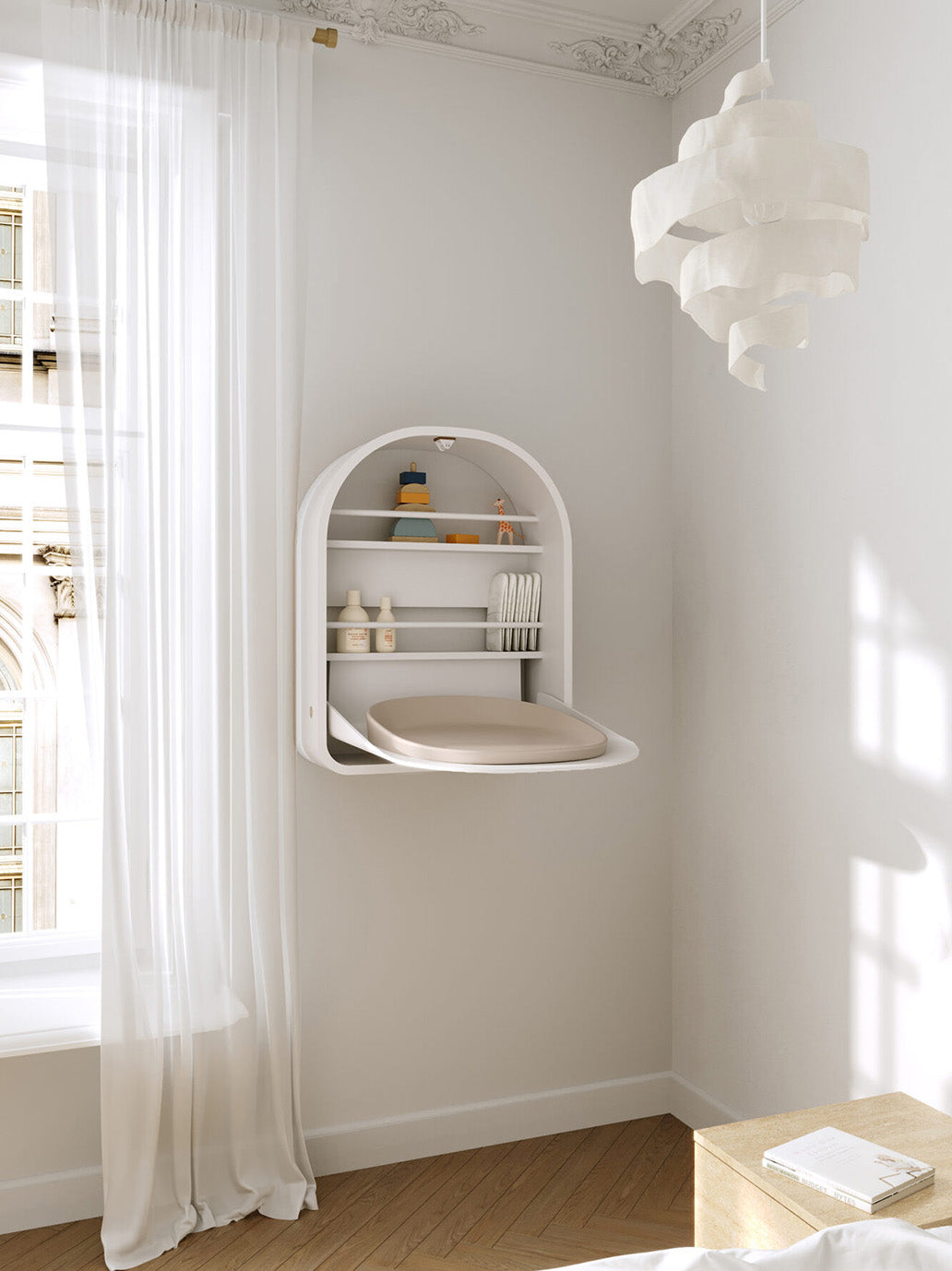 Składany stół do przewijania Kai Wall Changing Table Kas Kopenhagen BÉBÉ Concept 