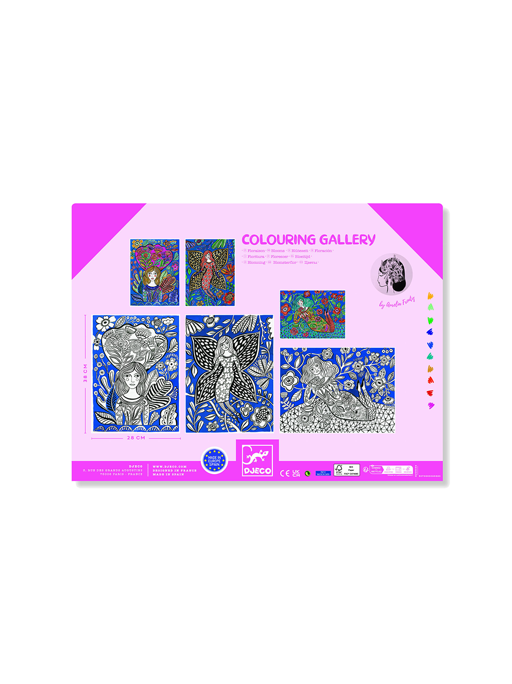 Obrazy do kolorowania w teczce Djeco BÉBÉ Concept