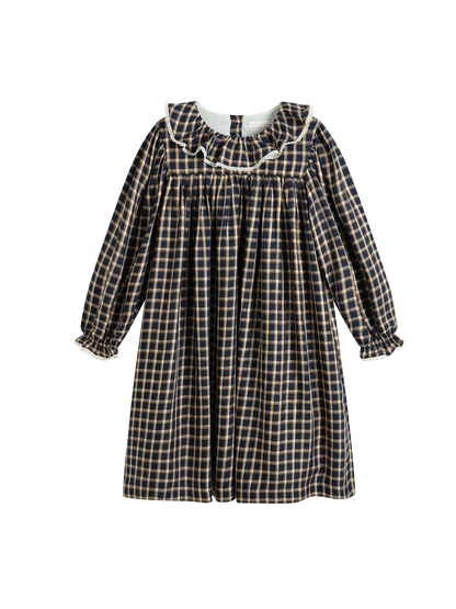 Sukienka Sophie Dress Blue Check Lurex C'era una volta BÉBÉ Concept 