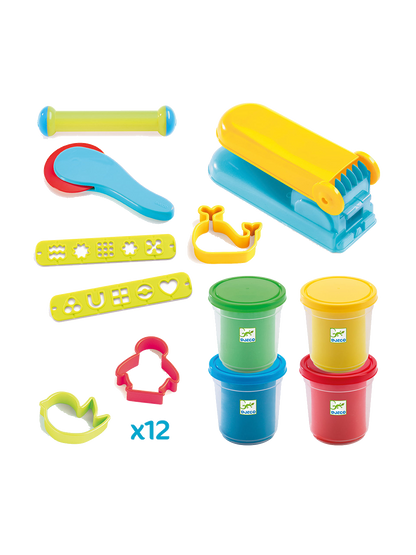 Zestaw z masą plastyczną i foremkami Djeco BÉBÉ Concept