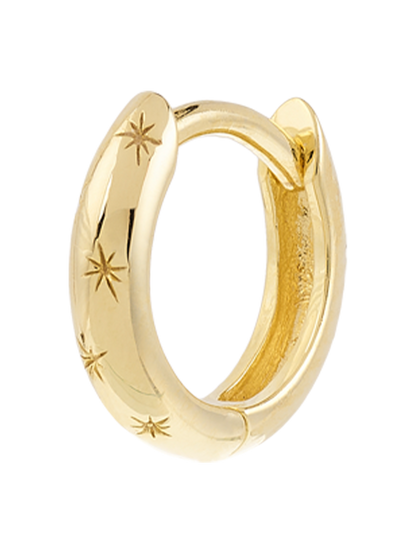 Kolczyk Single Heavenly Stars Hoop Earring GOLD PLATED
