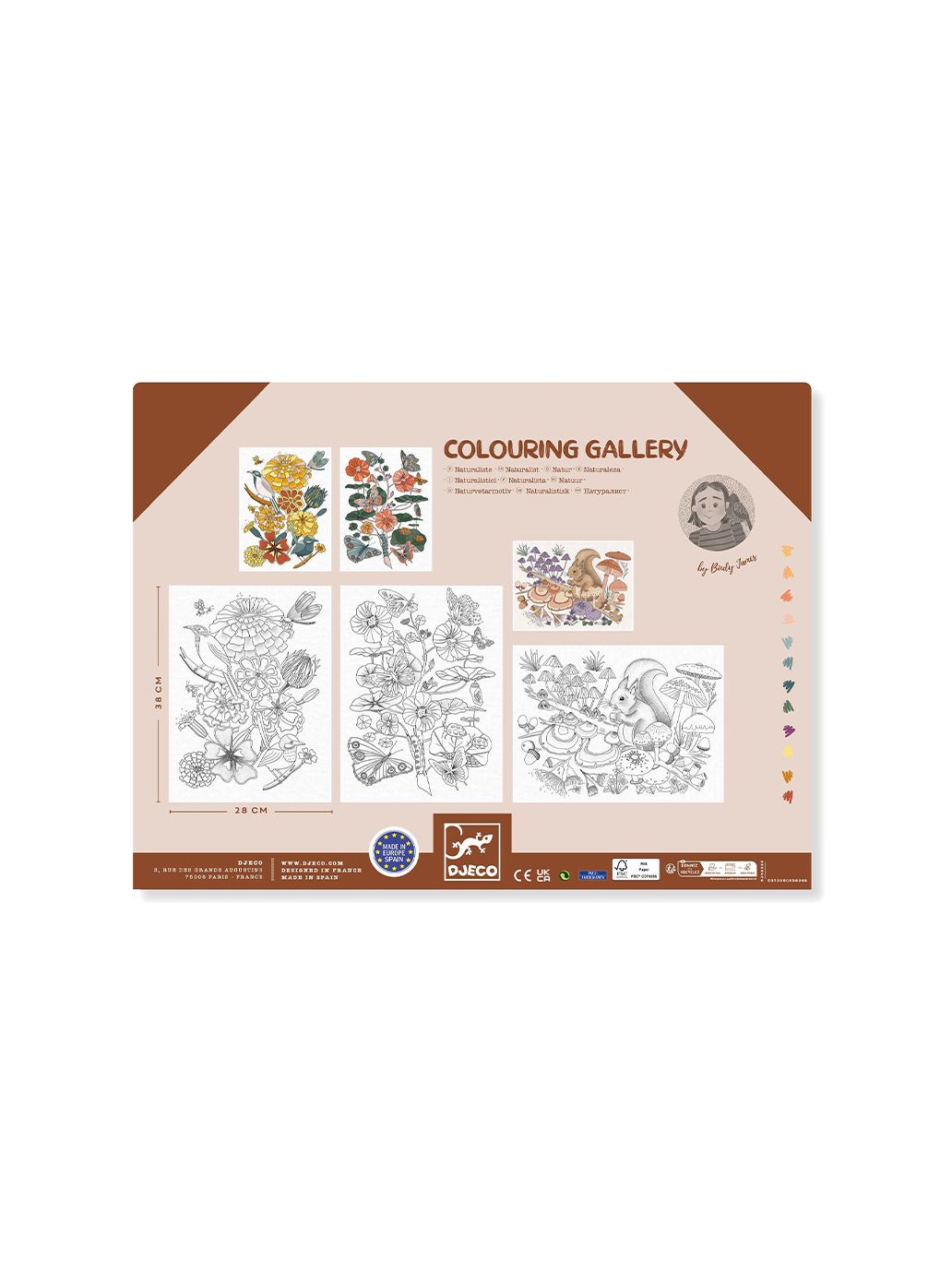 Obrazy do kolorowania w teczce Djeco BÉBÉ Concept