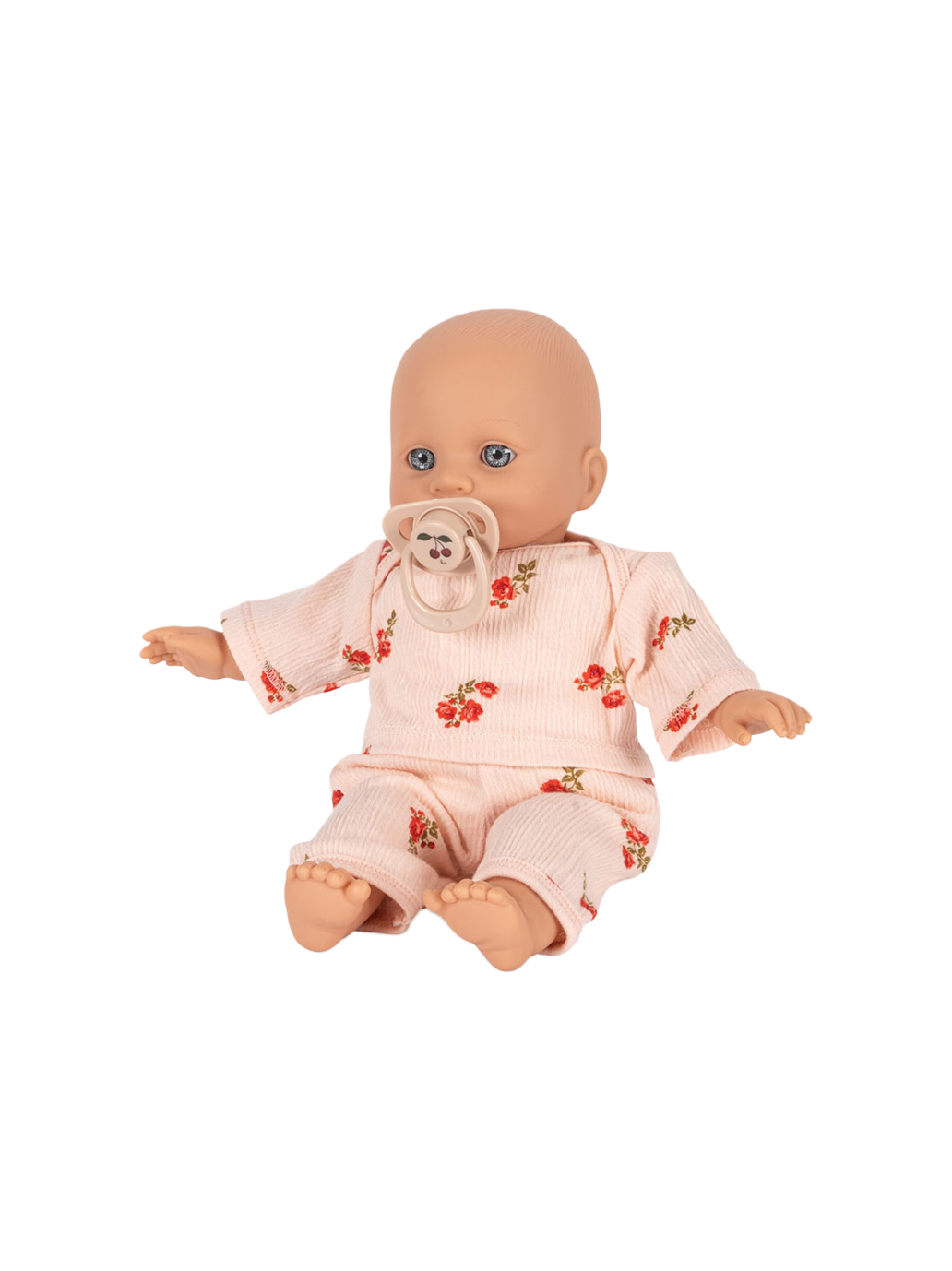 Lalka z miękkim brzuszkiem, ubrankiem i smoczkiem Konges Slojd BÉBÉ Concept 