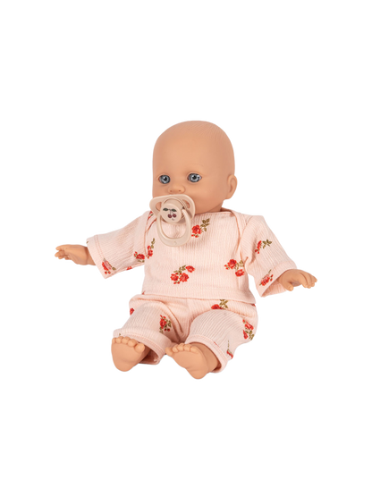 Lalka z miękkim brzuszkiem, ubrankiem i smoczkiem Konges Slojd BÉBÉ Concept 