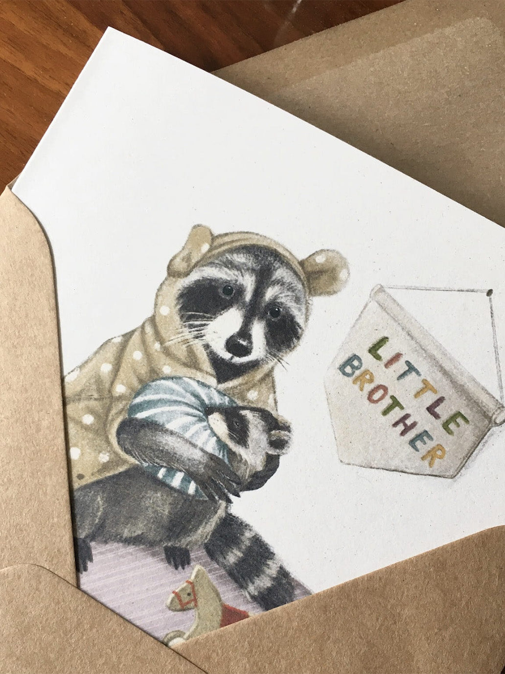 kartka okolicznościowa z kopertą Hi Little BÉBÉ Concept