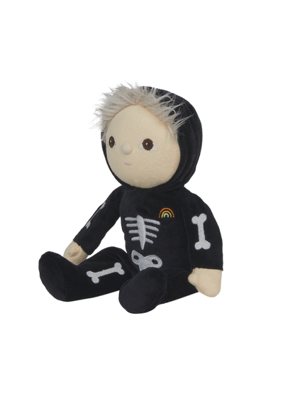 Miękka laleczka Dinky Dinkum Halloween Skeleton Olli Ella BÉBÉ Concept 