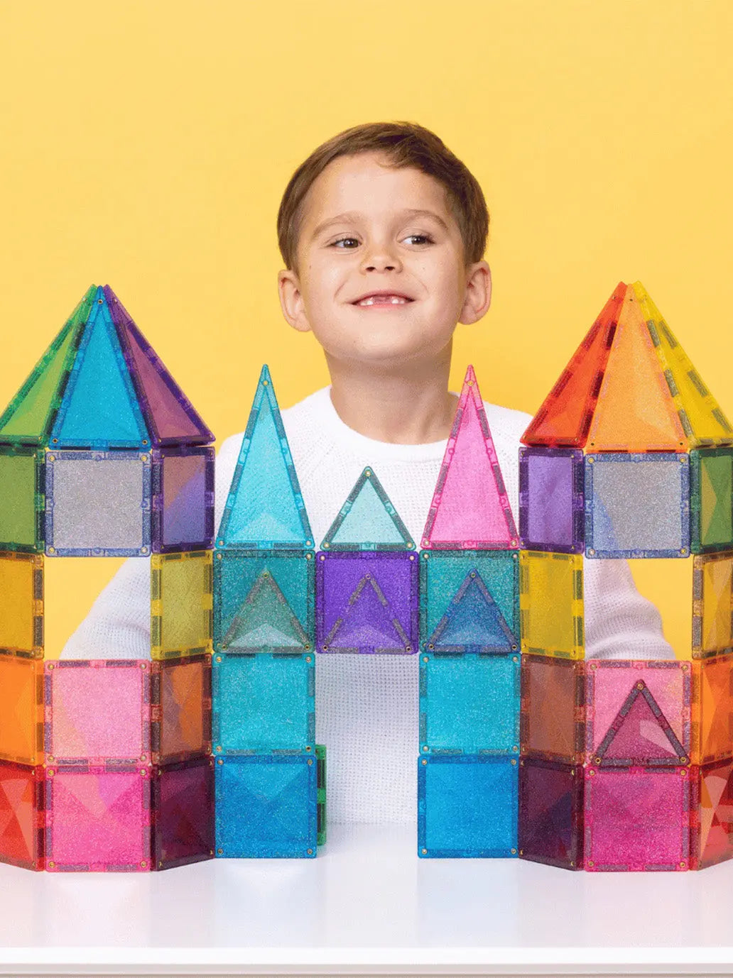 Brokatowe klocki magnetyczne Glitter Castle Pack Connetix BÉBÉ Concept 