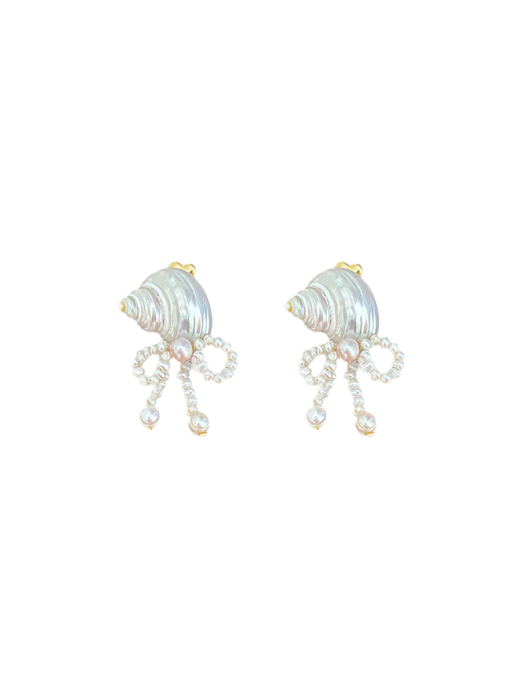 Kolczyki Shell & bow earrings