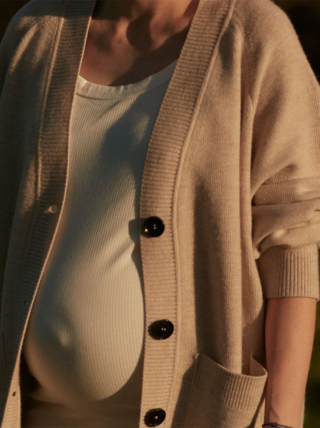 Damski kardigan oversize z wełny merino OAT