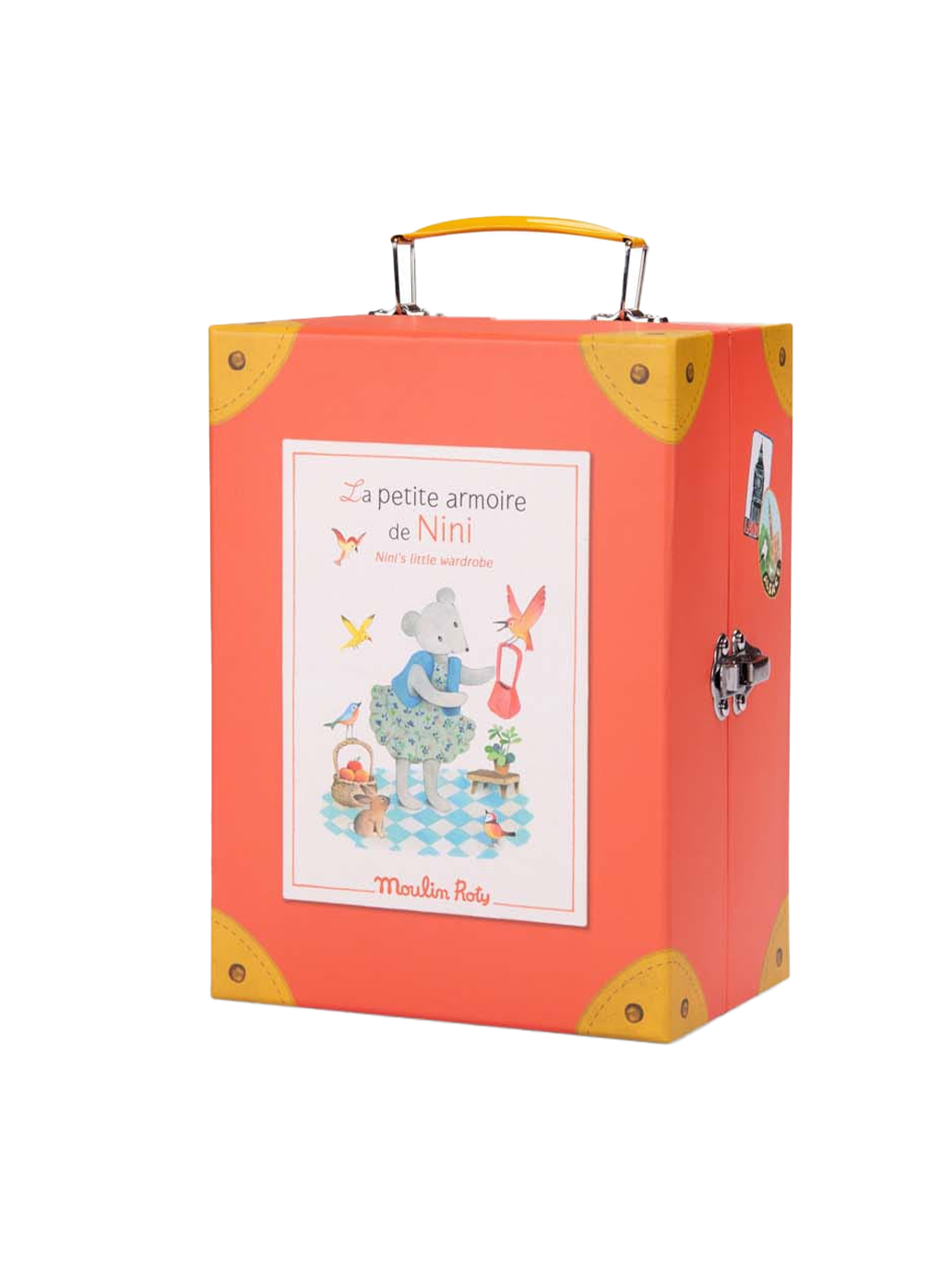 Walizka z garderobą i przytulanką Moulin Roty BÉBÉ Concept 