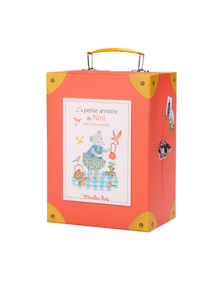 Walizka z garderobą i przytulanką Moulin Roty BÉBÉ Concept 