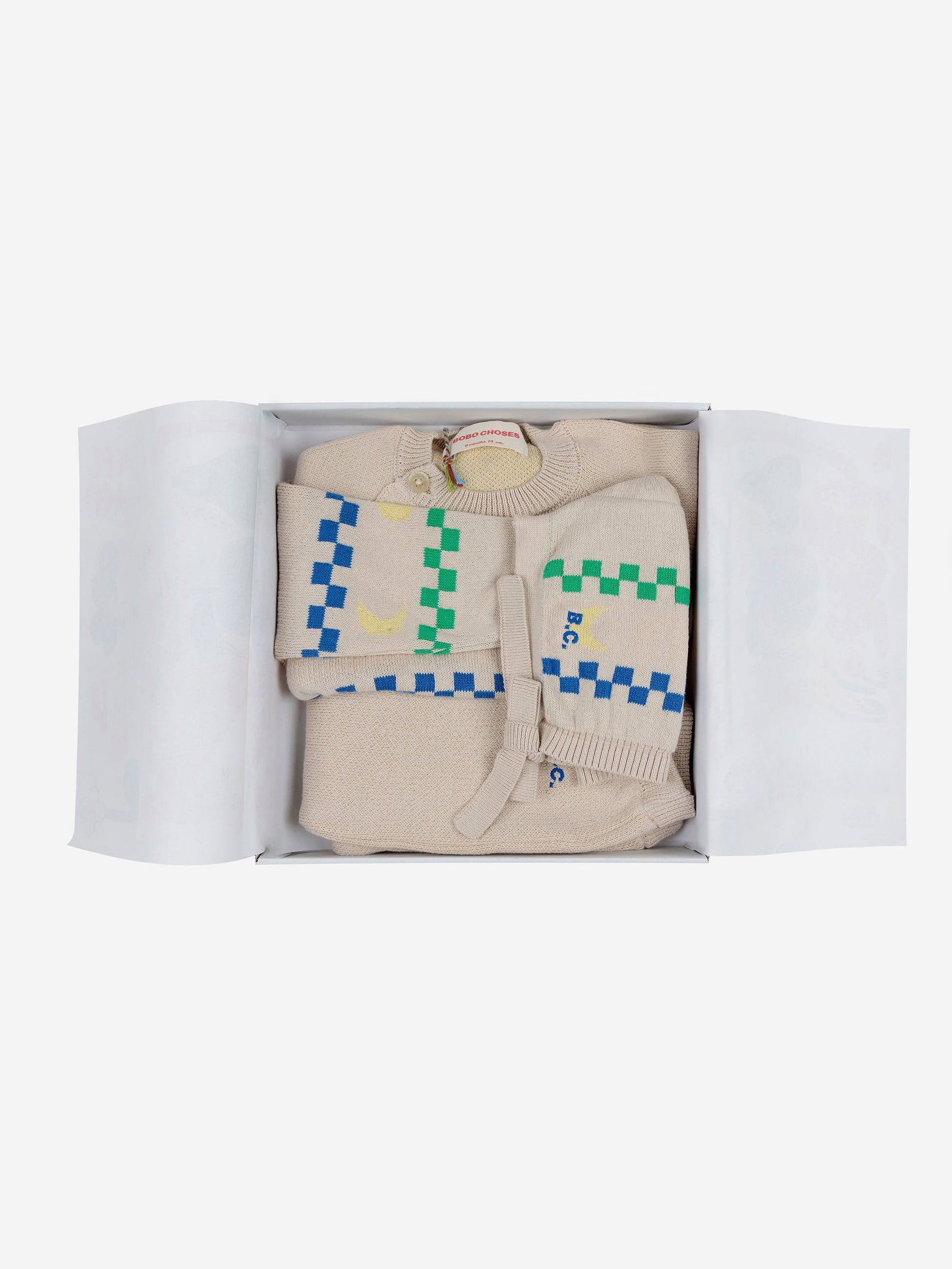 Zestaw niemowlęcy Baby Beneath The Moon knitted gift set Bobo Choses BÉBÉ Concept 