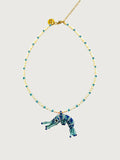 Naszyjnik Baby Prawn &amp; pearls necklace BLUE
