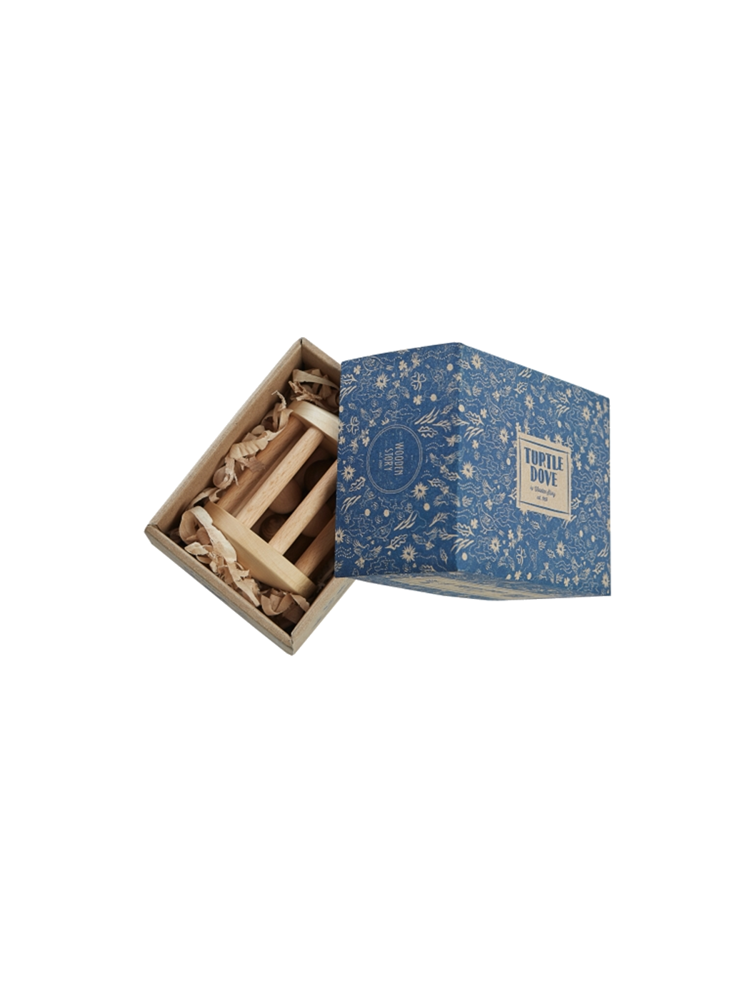 Drewniana grzechotka vintage Turtle Dove Wooden Story BÉBÉ Concept