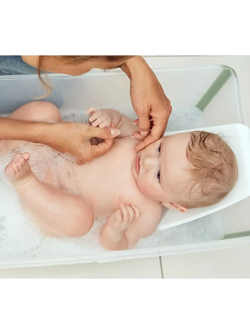 wanienka stokke składana wanienka dla dzieci Flexi Bath TRANSPARENT GREEN – BEBE Concept