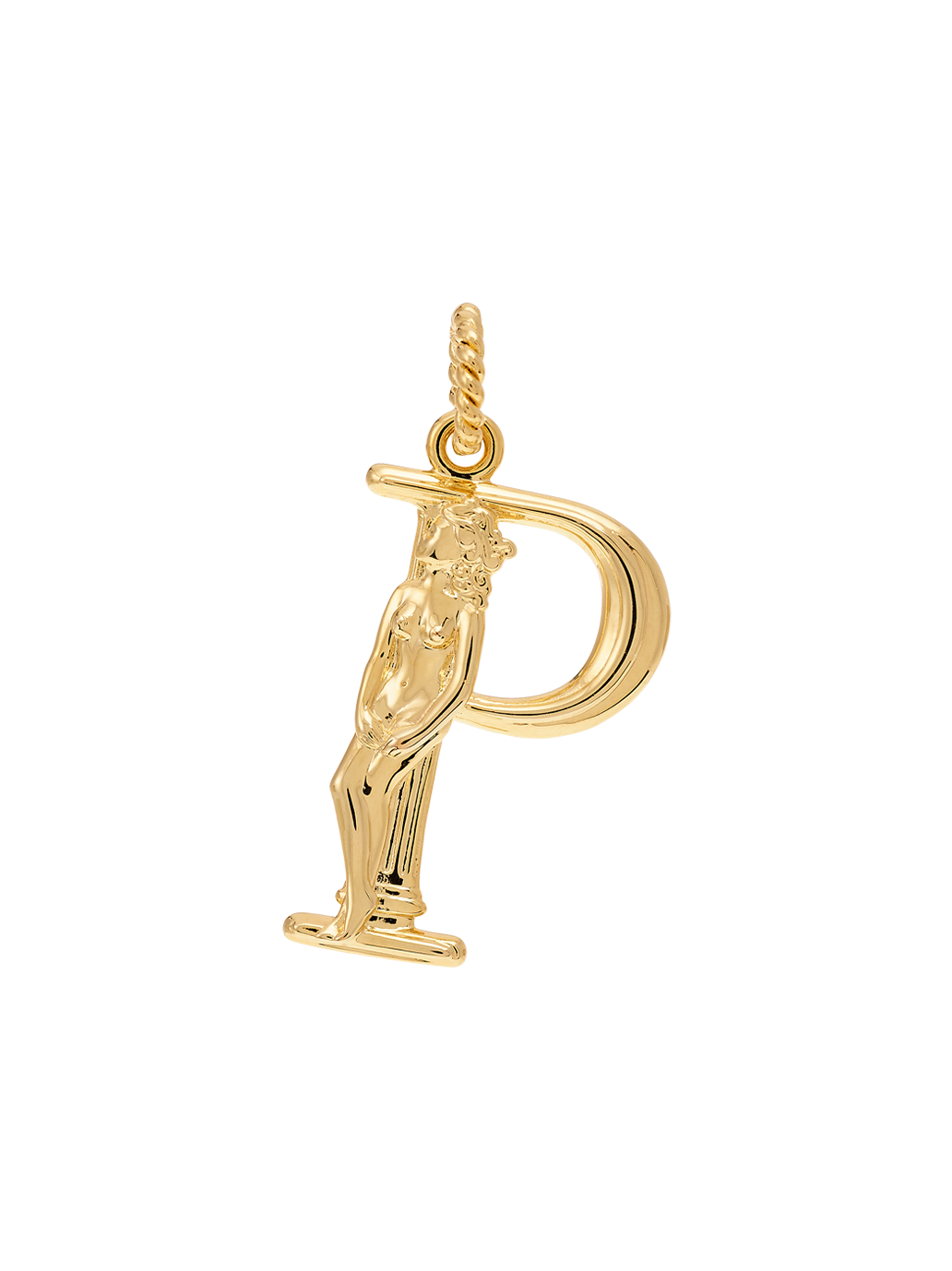 Pozłacana zawieszka Initial Muse Necklace Charm P