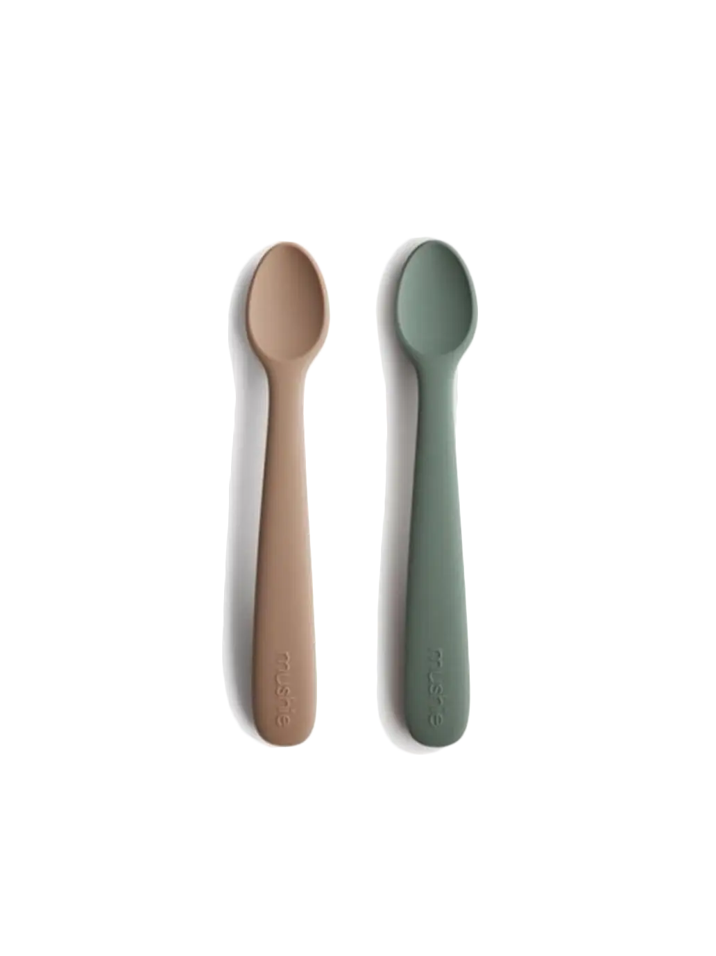 zestaw 2 silikonowych łyżeczek dla niemowląt Mushie BÉBÉ Concept