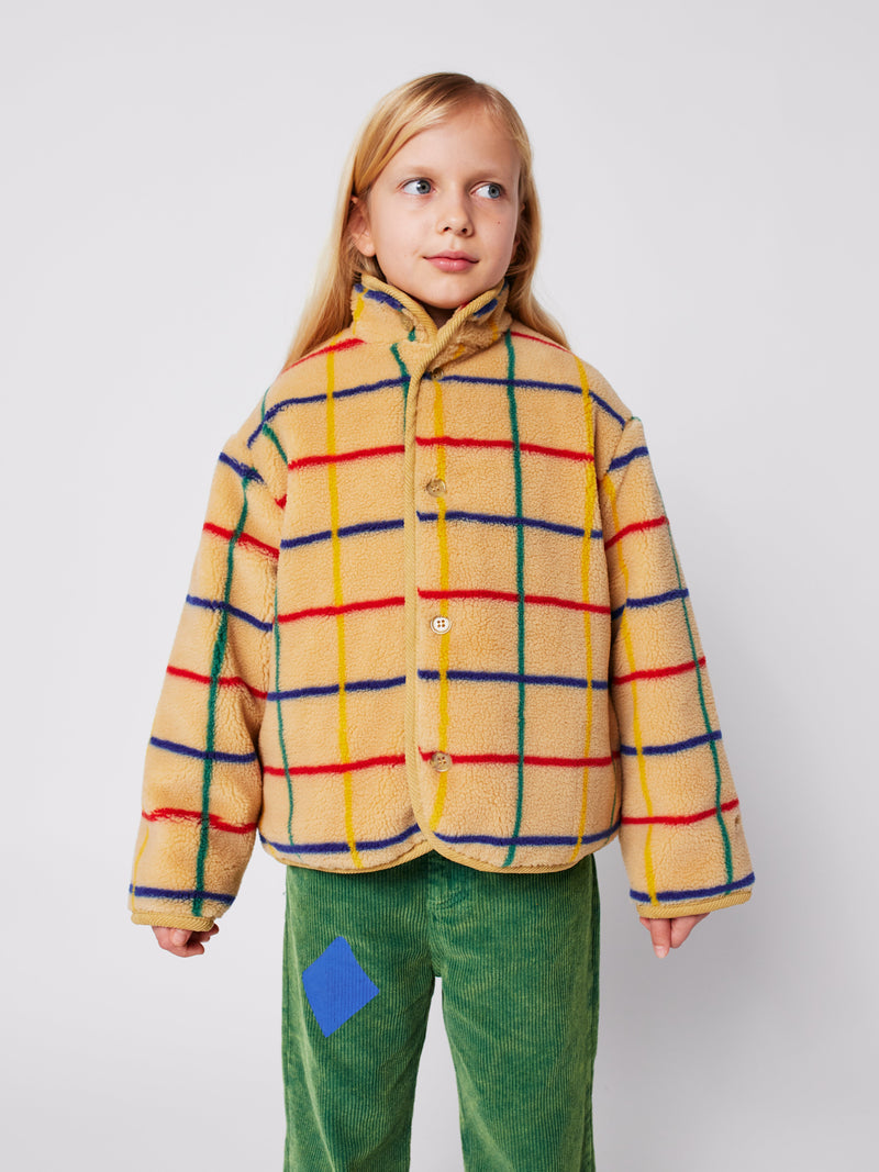 Color stripes sheepskin jacket Kids Bobo Choses BÉBÉ Concept 
