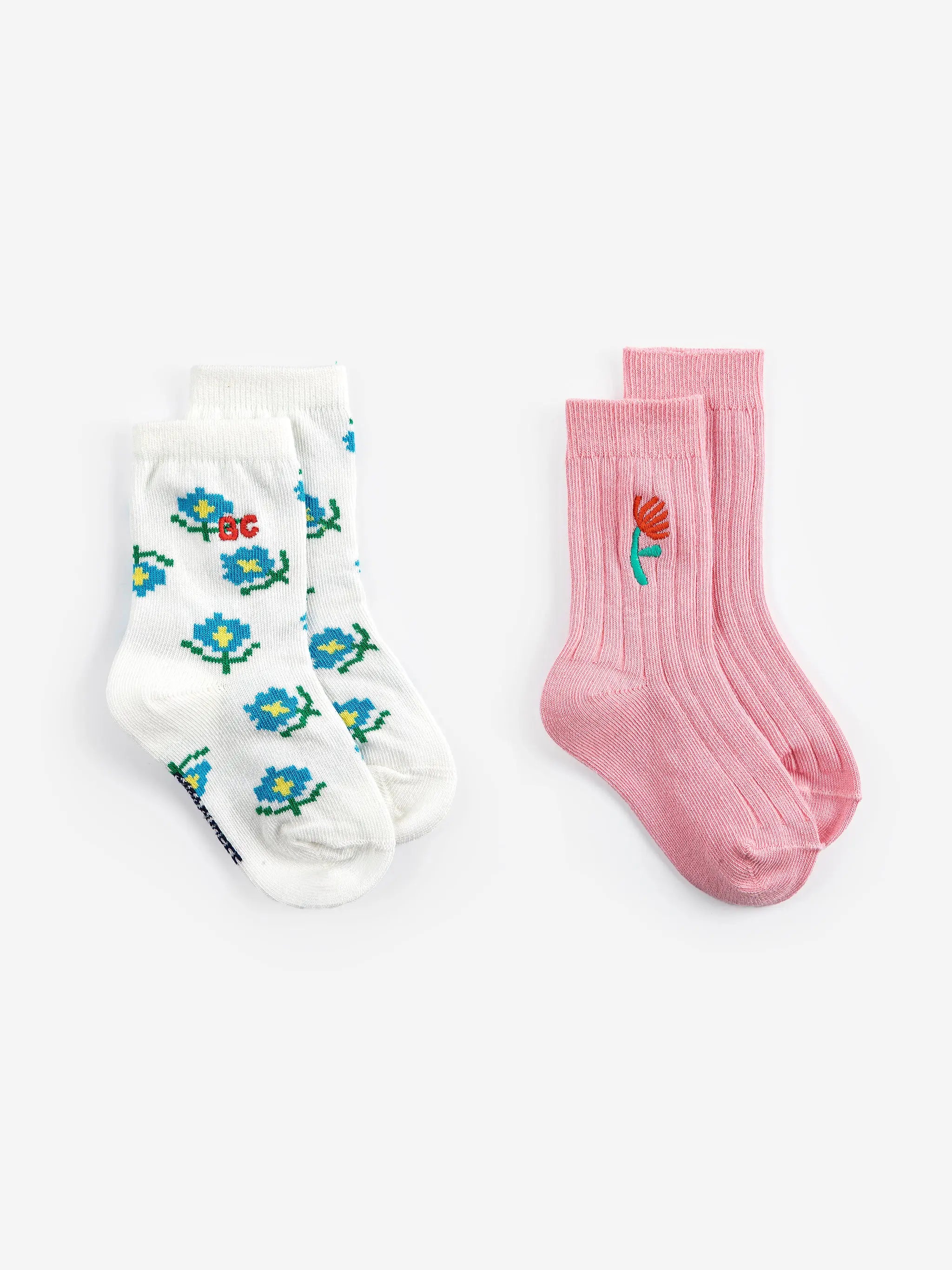 Flower short socks pack x 2 Bobo Choses BEBE Concept 