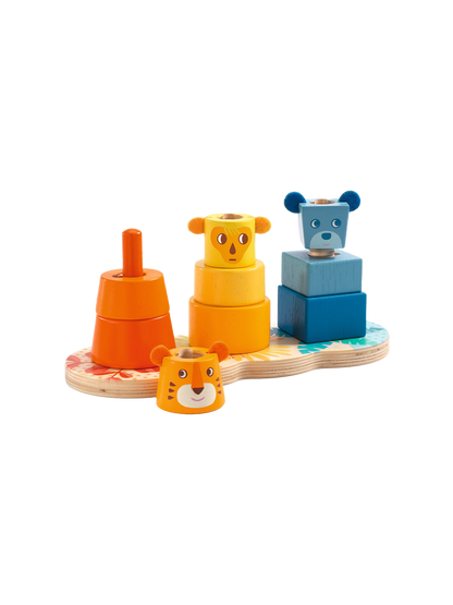 Drewniana układanka zwierzątka Multi Stack Djeco BÉBÉ Concept 