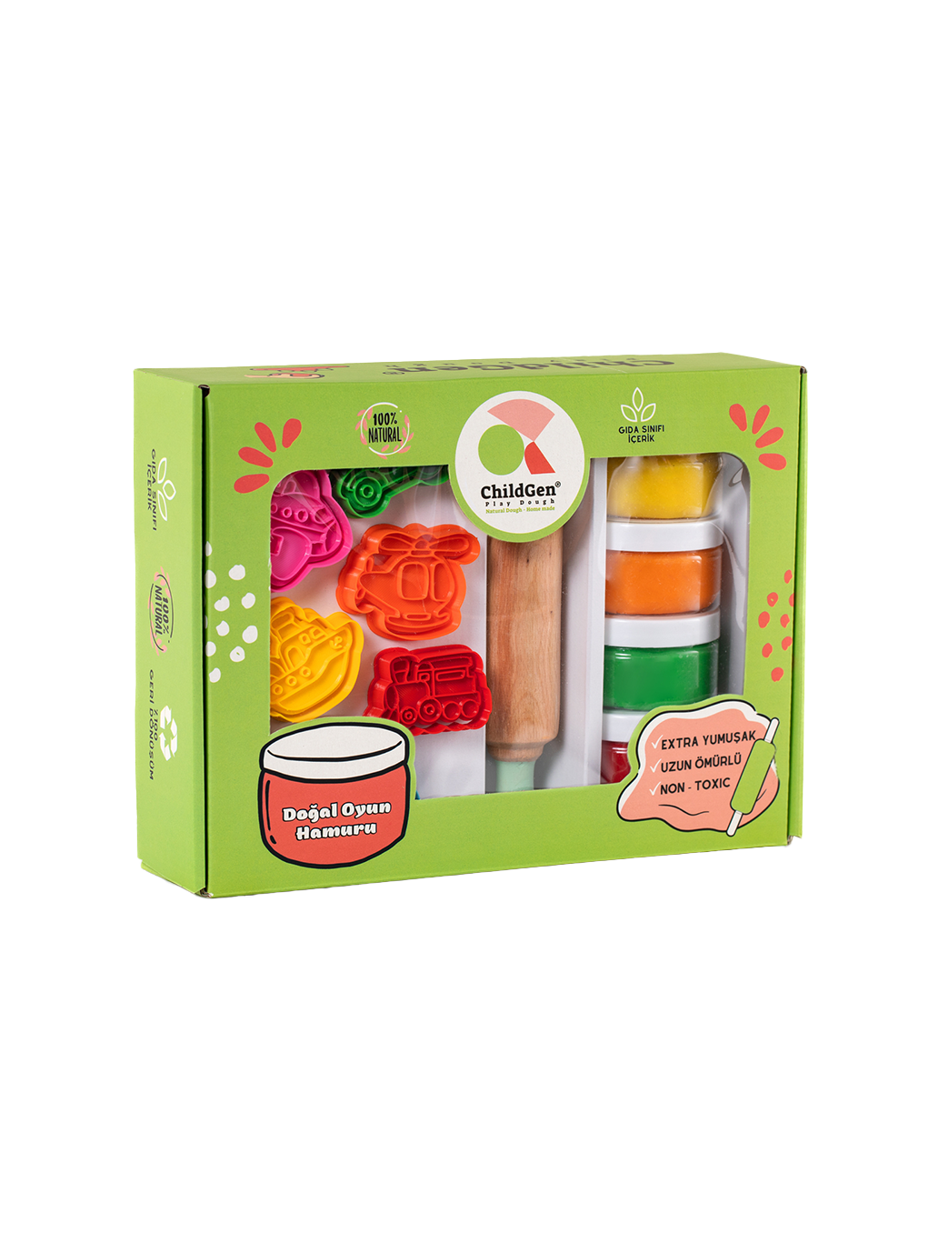 Zestaw kreatywny z naturalną ciastoliną i foremkami ChildGen BÉBÉ Concept 