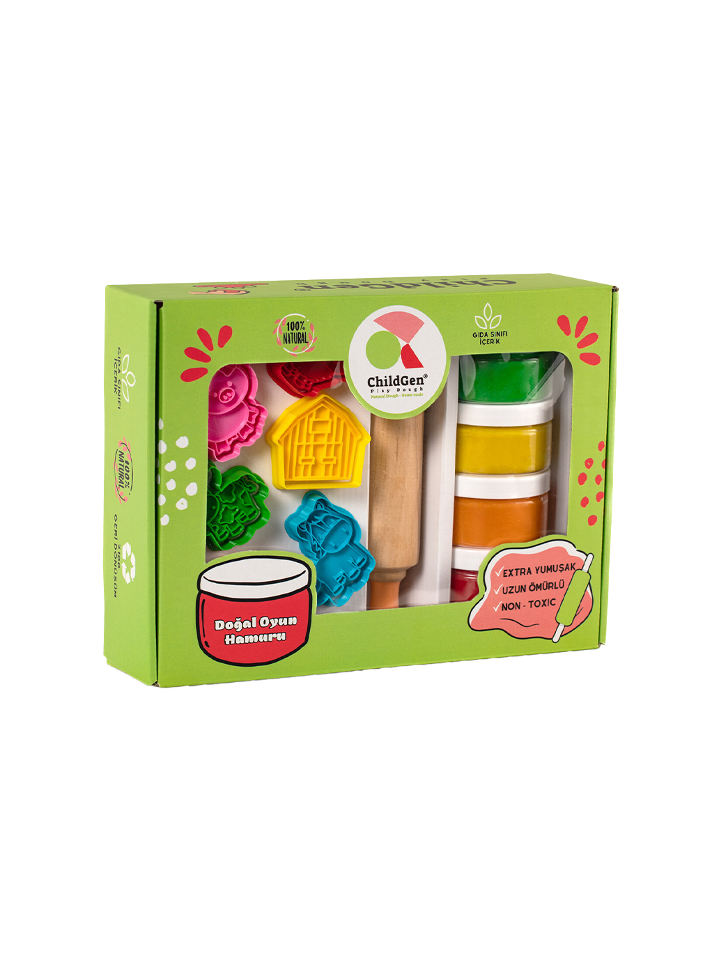 Zestaw kreatywny z naturalną ciastoliną i foremkami ChildGen BÉBÉ Concept 