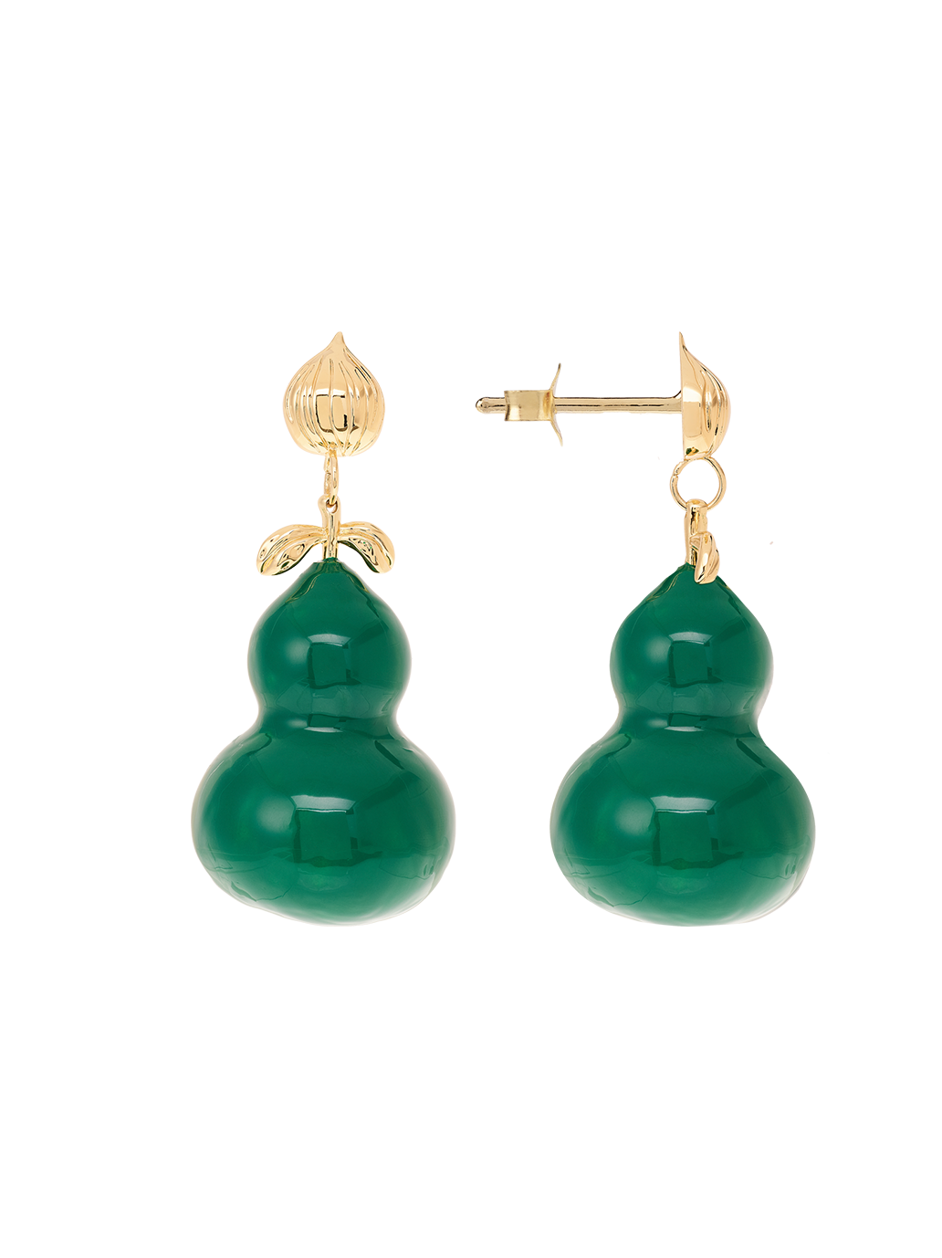 Kolczyki Lush Pear Earrings BRASS GOLD PLATED