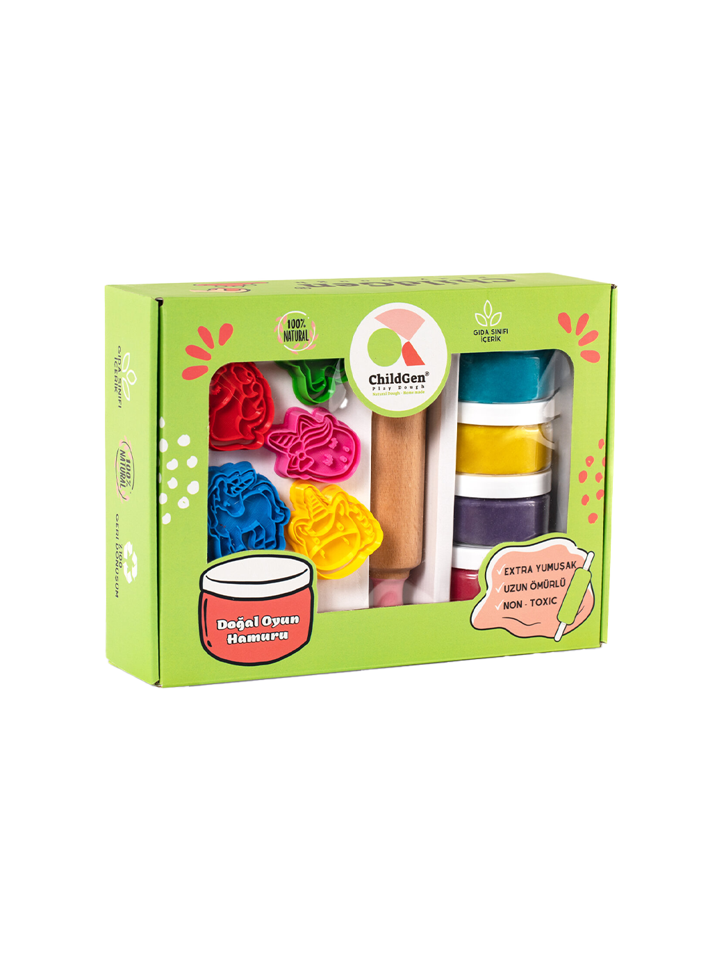 Zestaw kreatywny z naturalną ciastoliną i foremkami ChildGen BÉBÉ Concept 