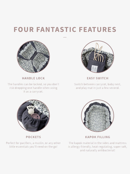 Gniazdko niemowlęce Sebra 3-in-1 Baby Nest Sebra BÉBÉ Concept 