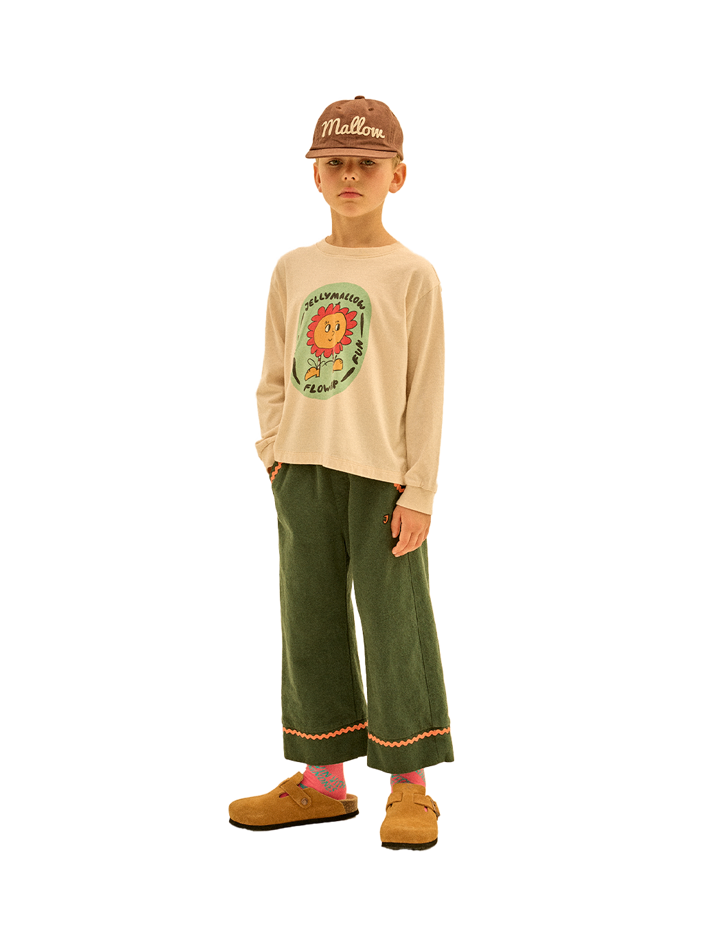 Spodnie Jellymallow ZIgzag Woven Pants Green Jelly Mallow BÉBÉ Concept 