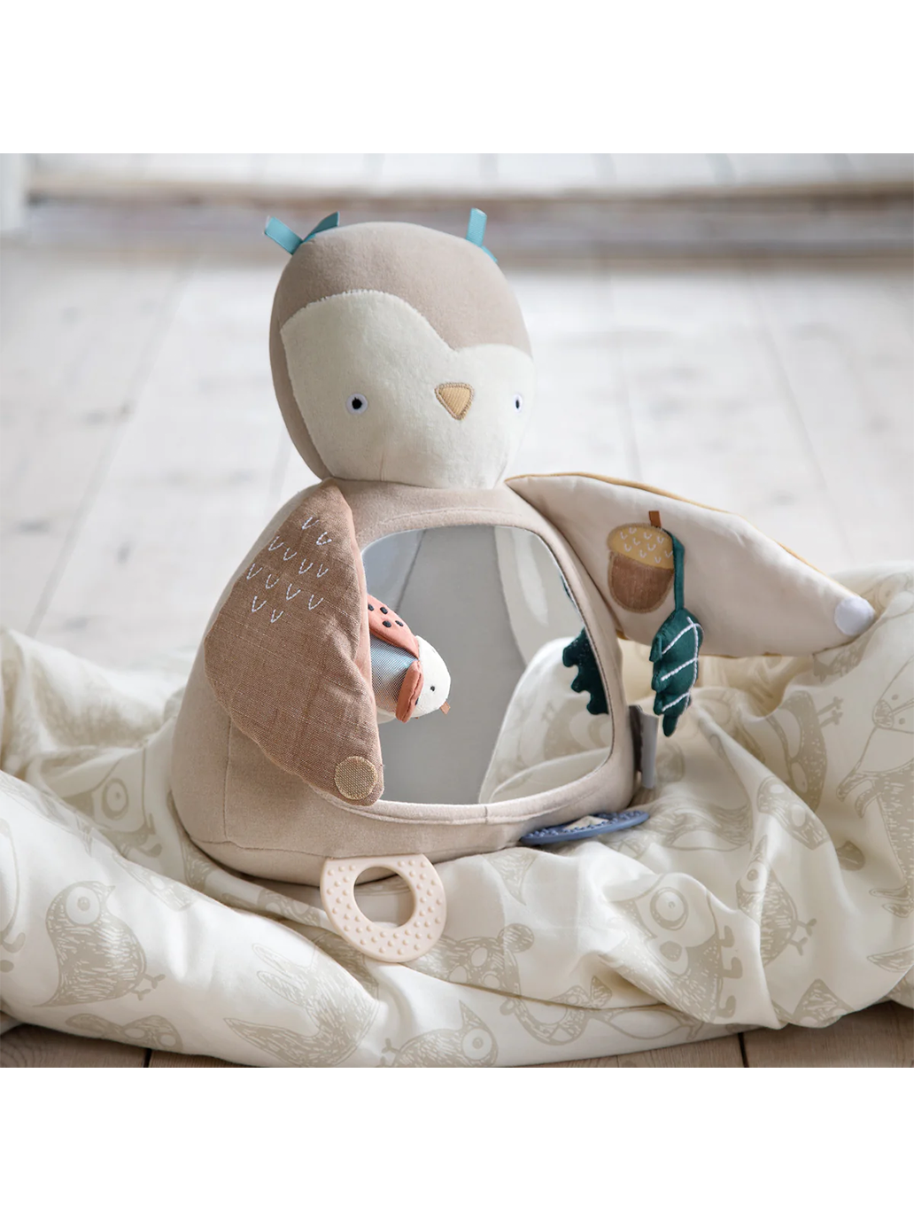 Zabawka sensoryczna z lusterkiem Blinky the owl Sebra BÉBÉ Concept