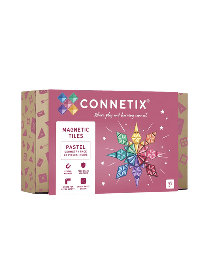 Klocki magnetyczne Pastel Geometry Pack Connetix BÉBÉ Concept 