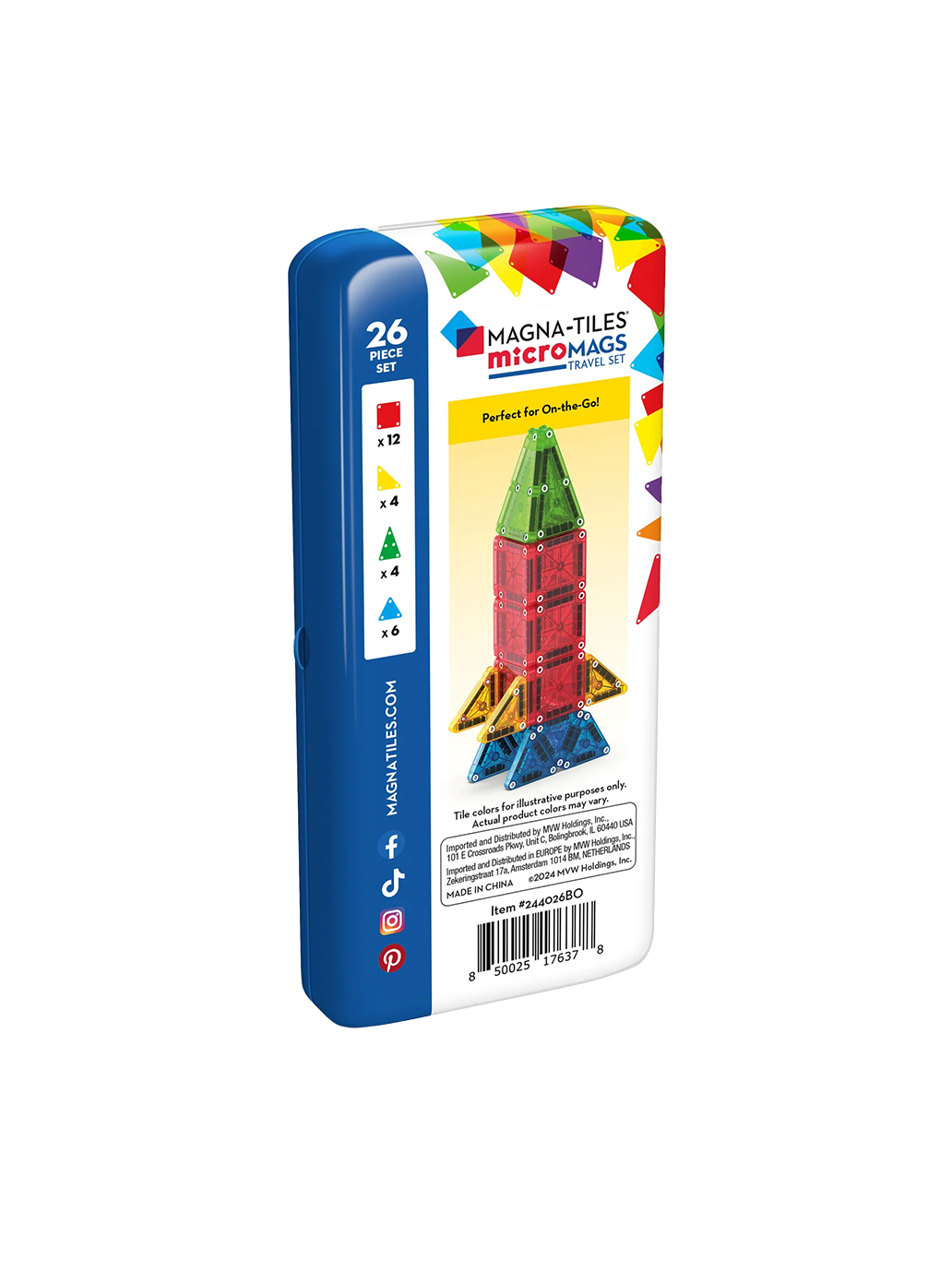 Klocki magnetyczne Travel microMAGS 26 el. Magna-Tiles BÉBÉ Concept 