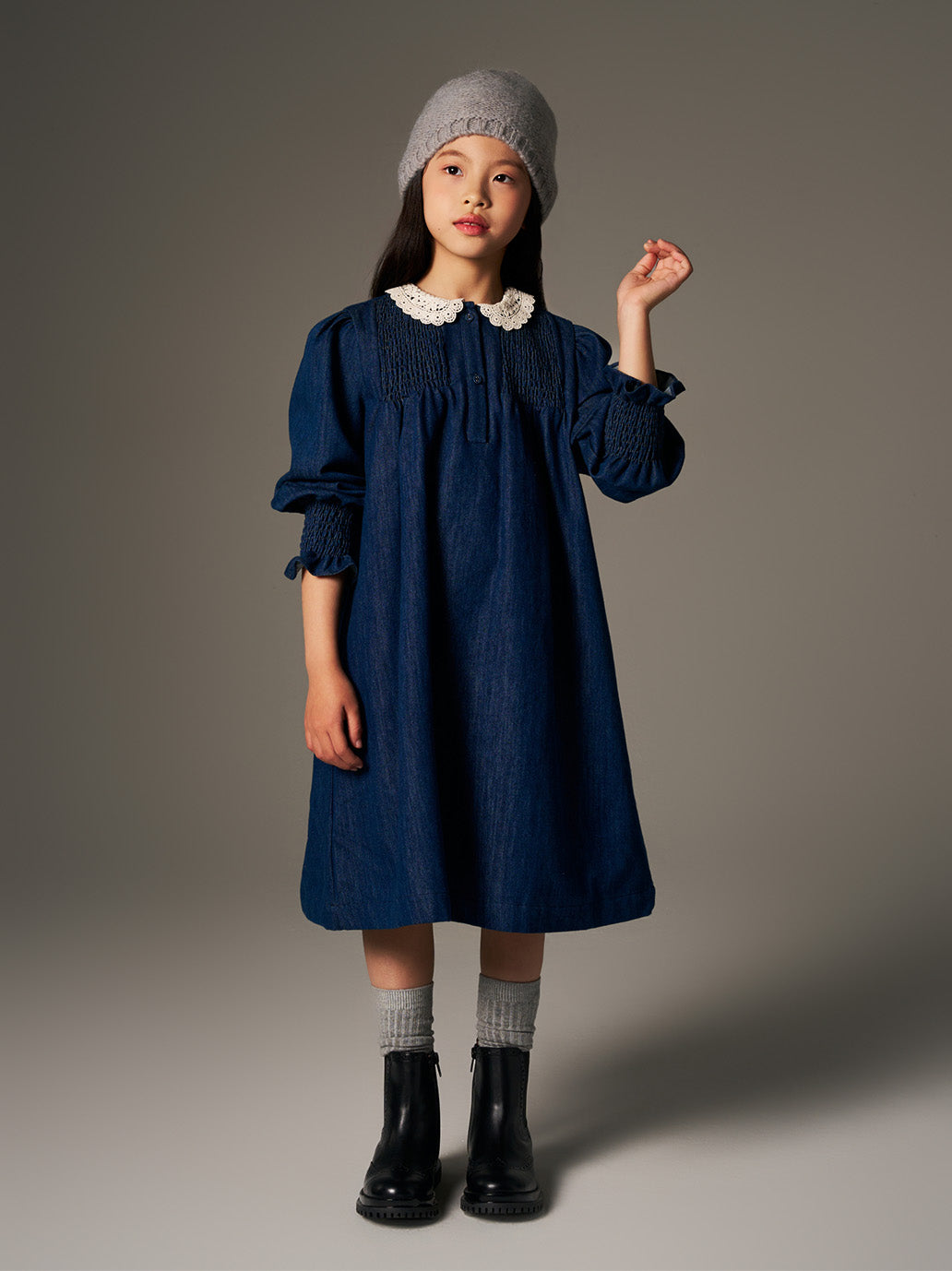 Sukienka Loredana Dress Denim Blue C'era una volta BÉBÉ Concept 