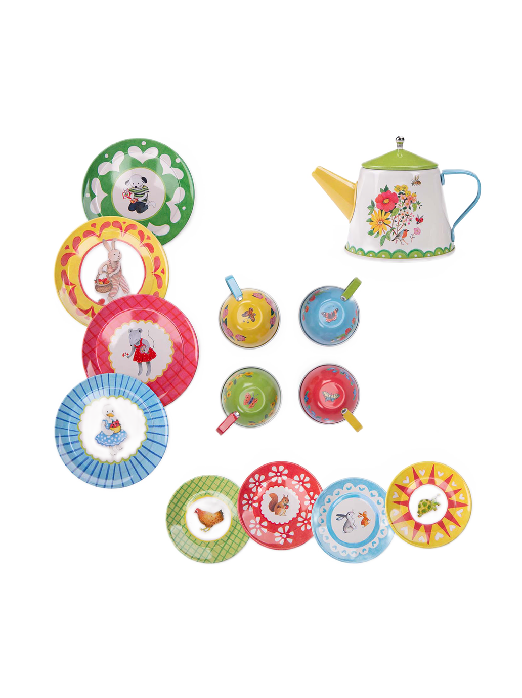 Metalowy zestaw do herbaty w kuferku Moulin Roty BÉBÉ Concept 