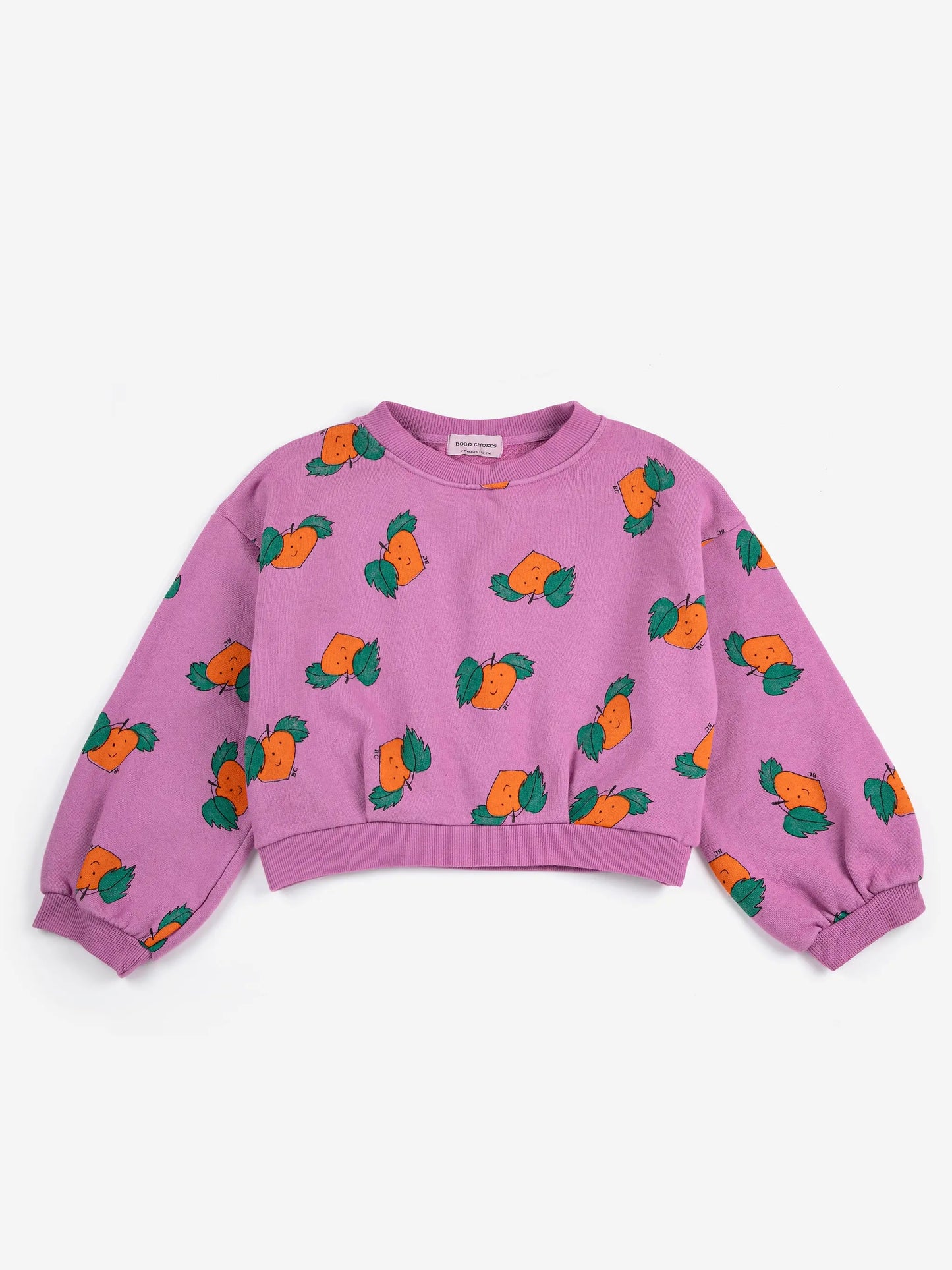 Bluza Tangerine all over cropped sweatshirt Bobo Choses BEBE Concept 