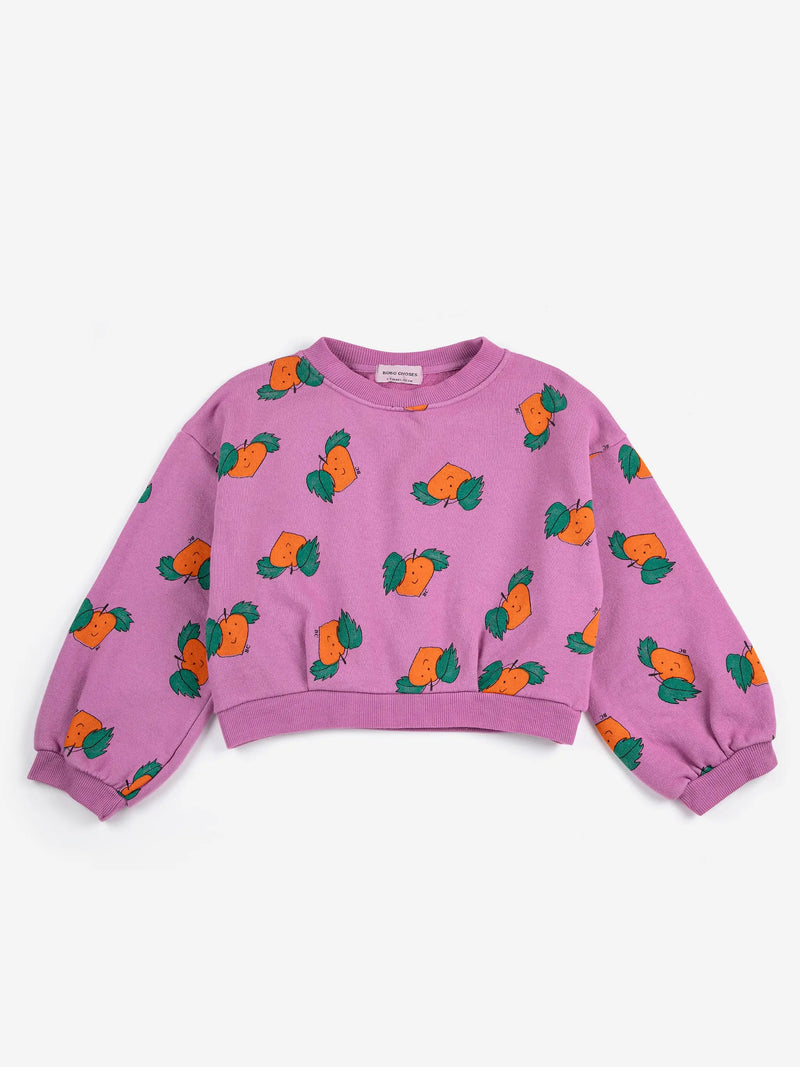 Bluza Tangerine all over cropped sweatshirt Bobo Choses BEBE Concept 