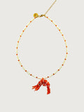 Naszyjnik Baby Prawn &amp; pearls necklace ORANGE