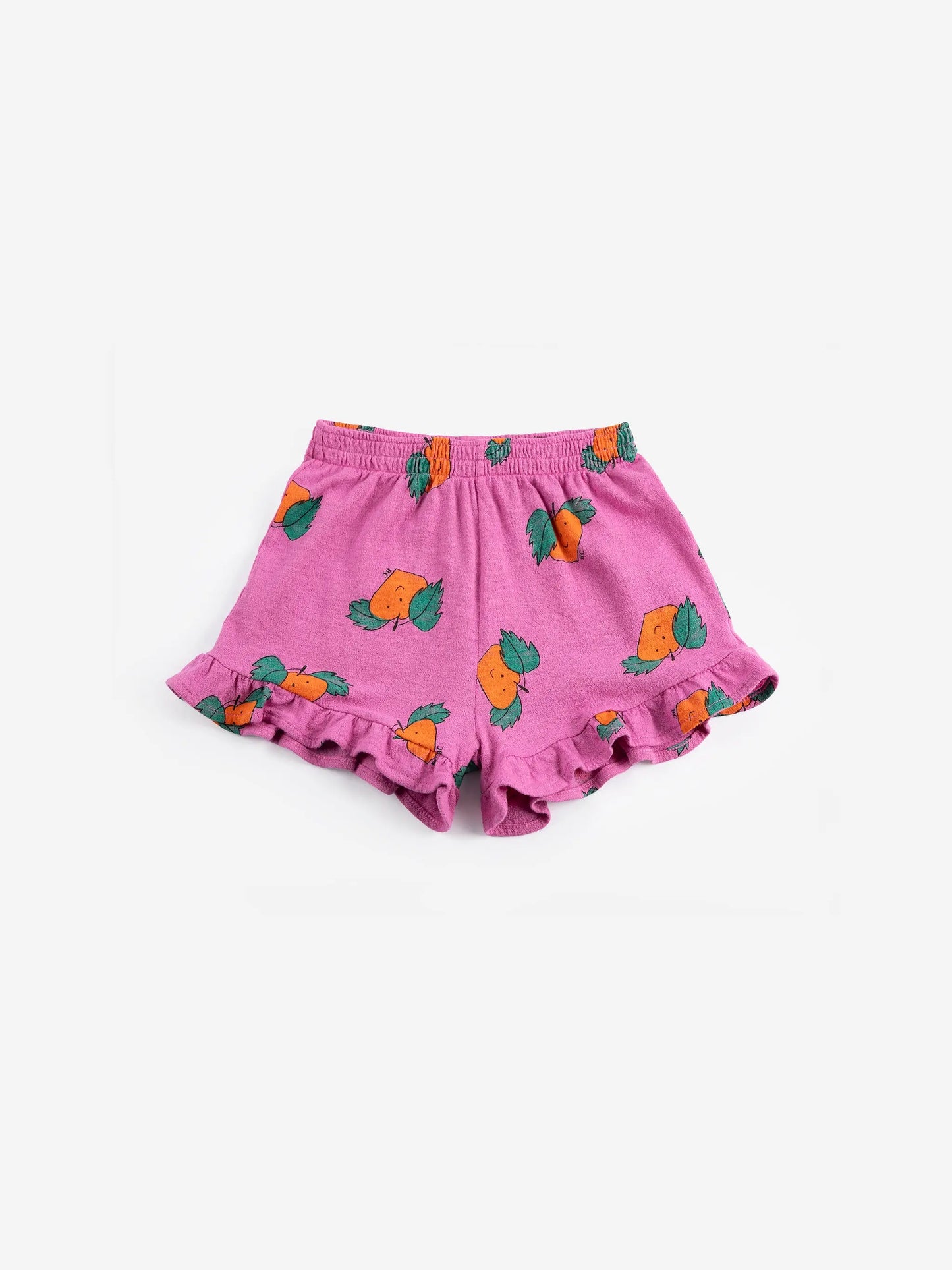 Tangerine all over ruffled shorts Bobo Choses BEBE Concept 