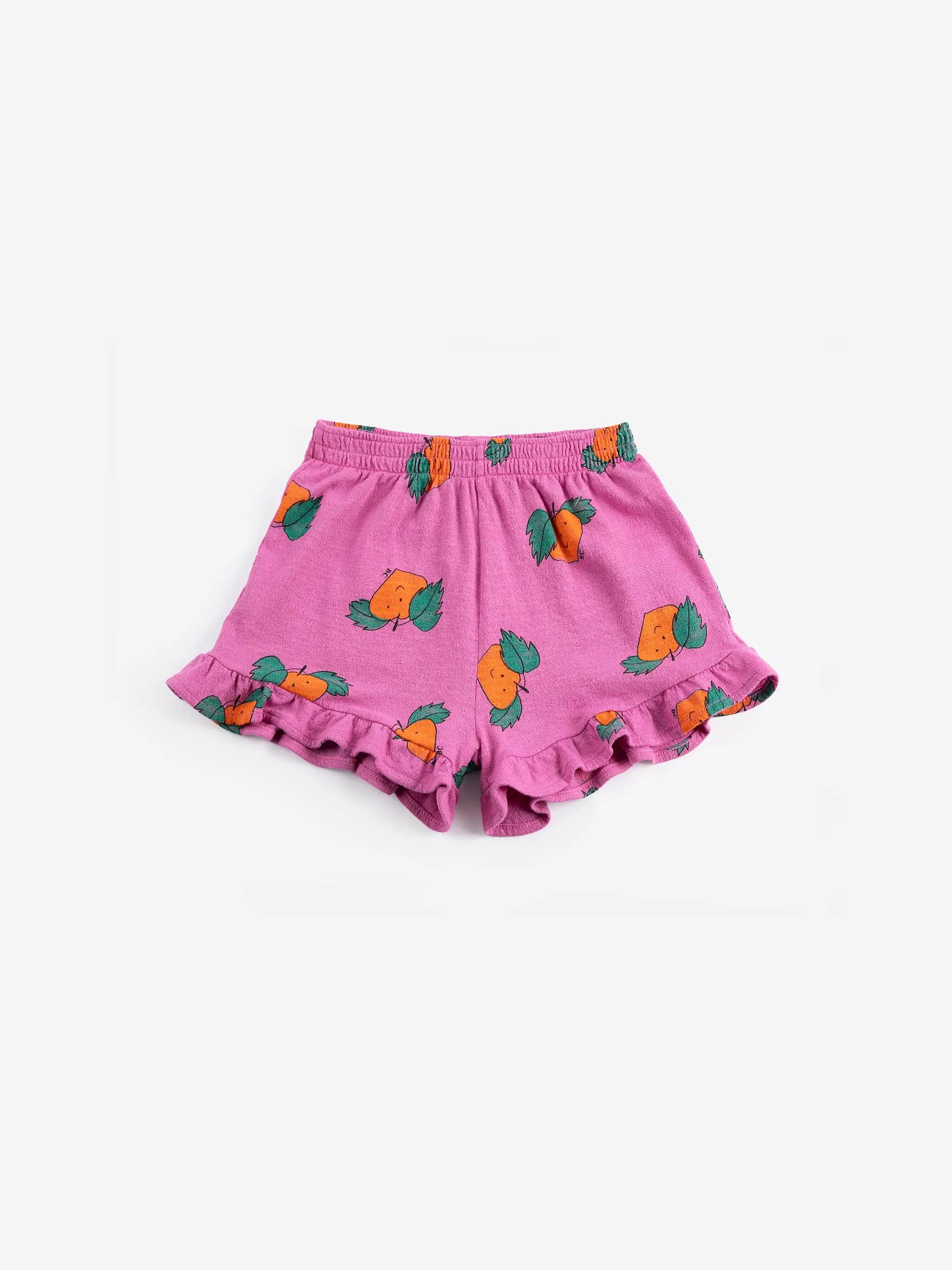 Tangerine all over ruffled shorts Bobo Choses BEBE Concept 