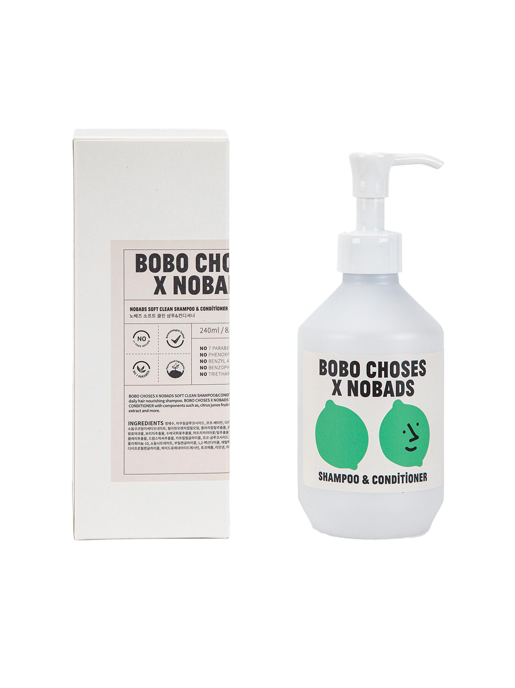 BC x NOBADS Soft Clean Shampoo &amp; Conditioner 240 ml