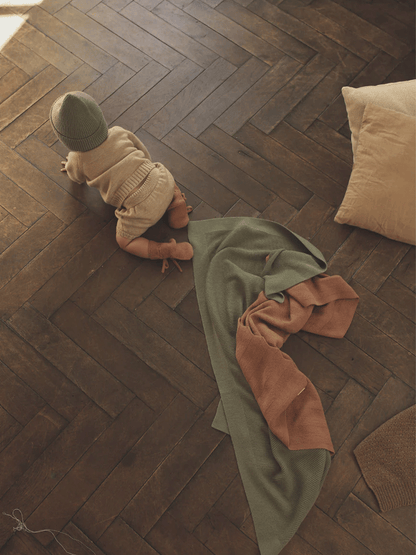 Kocyk z wełny merino Gust Hvid BÉBÉ Concept 