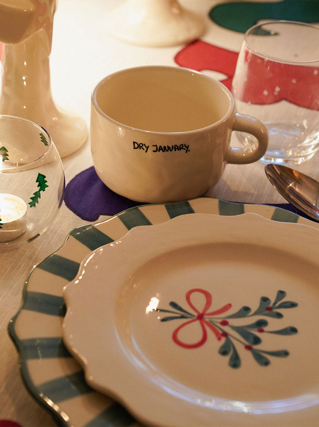 Ceramiczny kubek do cappuccino Dry January Anna + Nina BÉBÉ Concept 