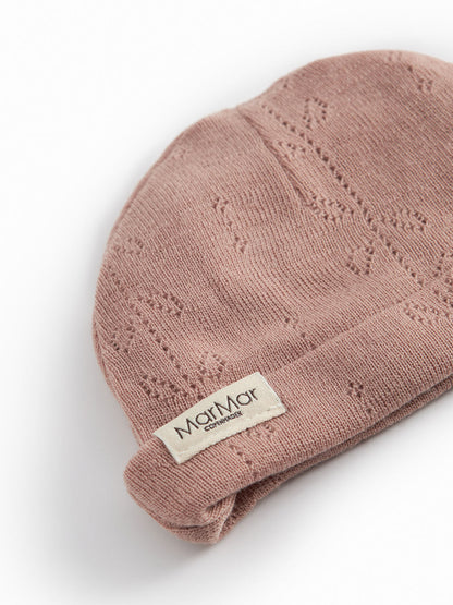 Czapeczka niemowlęca z merino Aiko Pointelle MarMar Copenhagen BÉBÉ Concept 